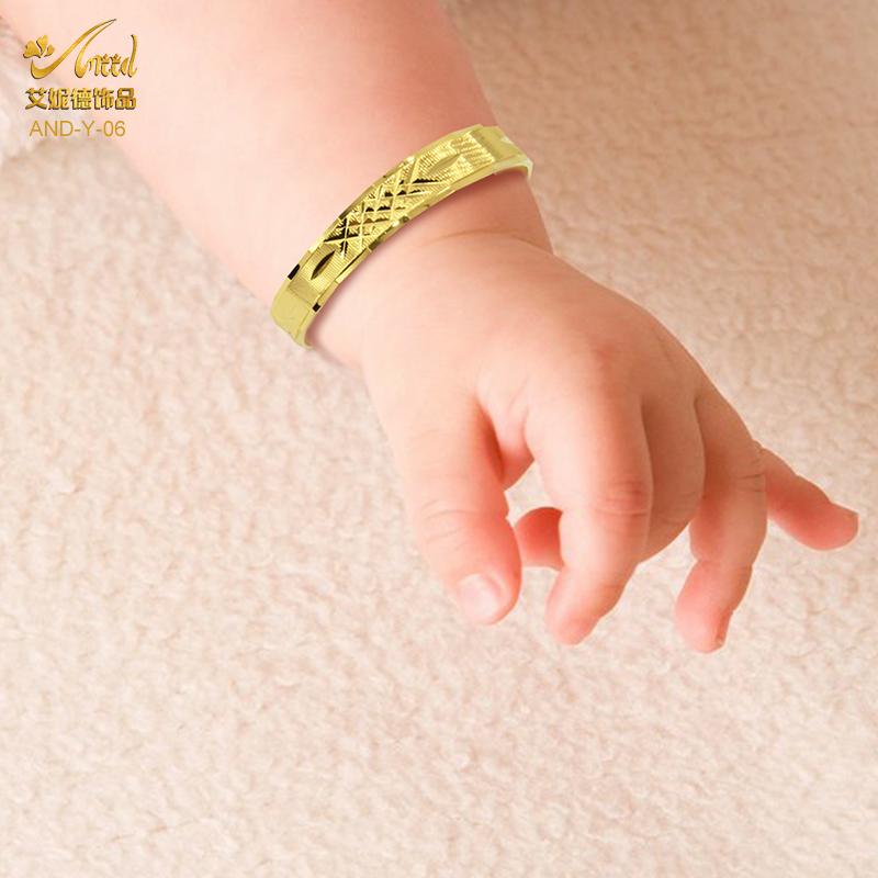 Bangle ANIID Personalize Baby Bracelet Born Cuff Bangles Jewelry Copper Kids Adjustable Toddler Girls Boys Birthday Gift
