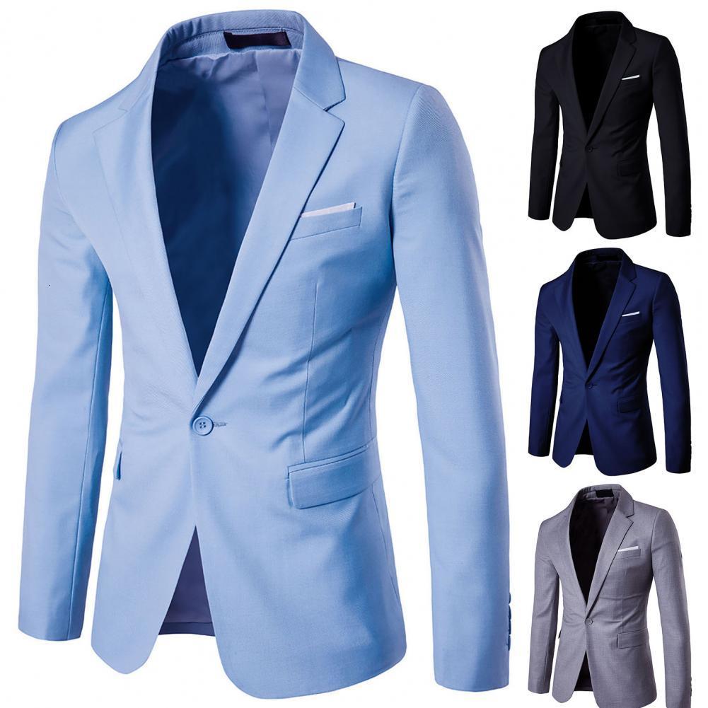 Men's Suits Blazers Simple Casual Blazer Comfy Suit Jacket Lapel Slim-fitting Pure Color Blazer Slim 230328