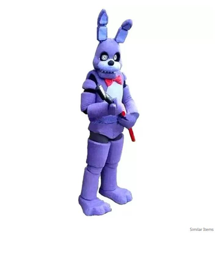 hot five Nights at Freddy FNAF Toy Creepy Purple Bunny mascot Costume Suit Halloween Christmas Birthday Dress Costume Party Ad Dress, As picture
hot five Nights at Freddy FNAF Toy Creepy Purple Bunny mascot Costume Suit Halloween Christmas Birthday Dress Costume Party Ad Dress, As picture