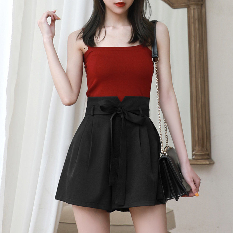 Women High Waist Shorts Women's Summer and Korean A-line Chiffon Wide-leg Casual Pantalones Cortos De Mujer 230328 XJ260206