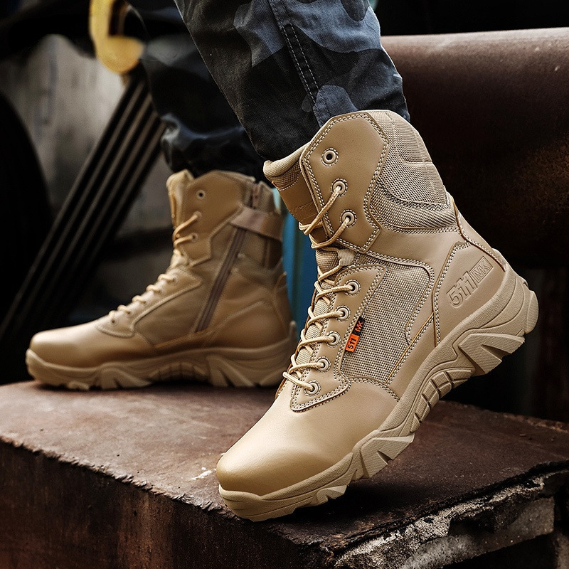 High Quality Military Leather for Men Combat Infantry Tactical Boots Askeri Bot Bots Army Shoes Waterproof 230327 257b