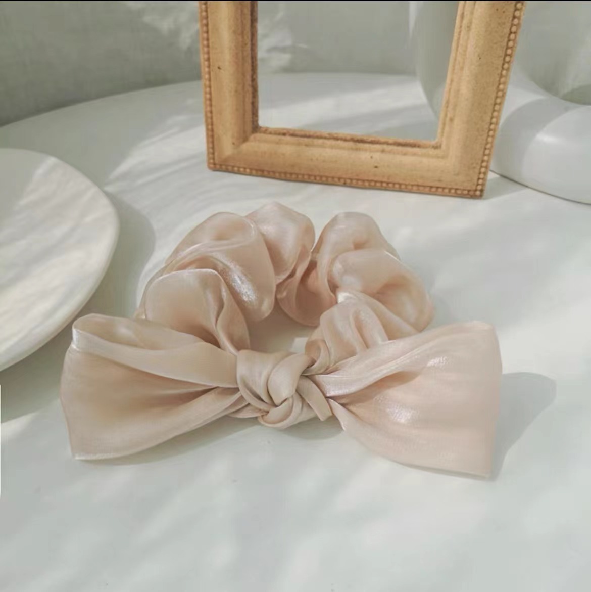 Luxury Designer For Woman Designer Rings Jewelry, Pearlescent Bow Tie: Fairy Accessories With Ribbon, Metal Hair Rings, Korean Style Rope For Women & 