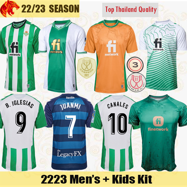 22 23 Real Betis Soccer Jerseys JUANMI B.IGLESIAS 2022 2023 Forever Green Fourth 4th COPA DEL REY JOAQUIN CANALES FEKIR Football Shirt WILLIAN J. Mens Jersey Kids Kit, Kids 2223 third
22 23 Real Betis Soccer Jerseys JUANMI B.IGLESIAS 2022 2023 Forever Green Fourth 4th COPA DEL REY JOAQUIN CANALES FEKIR Football Shirt WILLIAN J. Mens Jersey Kids Kit, Kids 2223 third