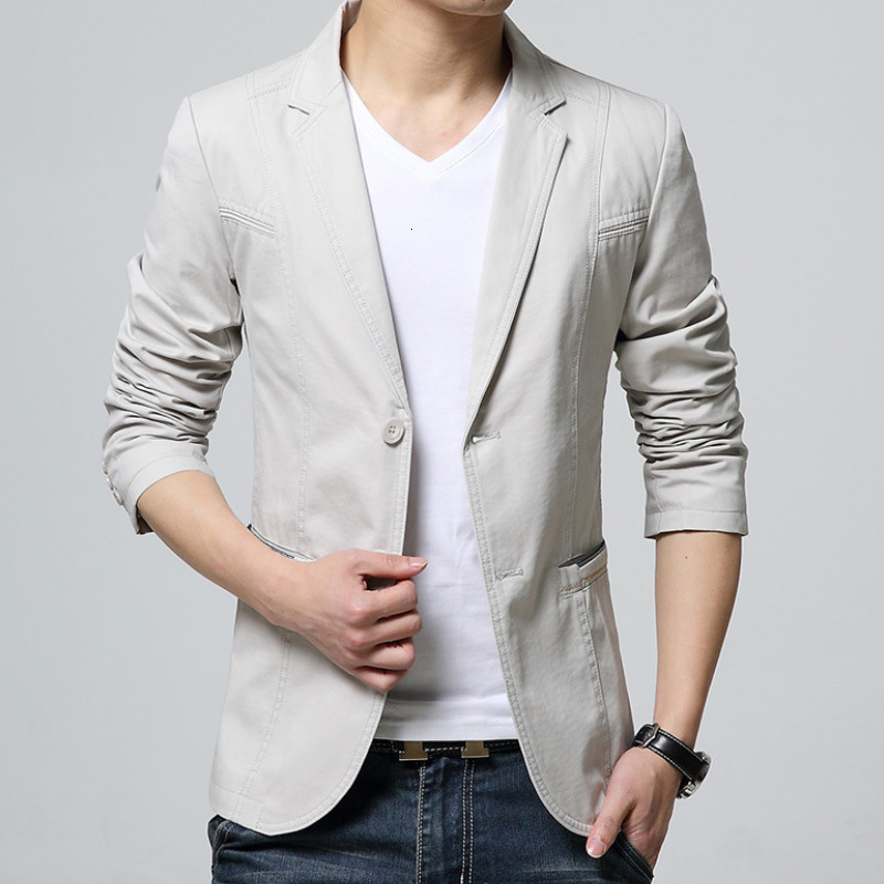 Men's Suits Blazers Cotton Coat Men Casual Blazers Autumn Spring Fashion Slim Suit Jacket Business Blazer Men Clothing terno masculino M-5XL MY51