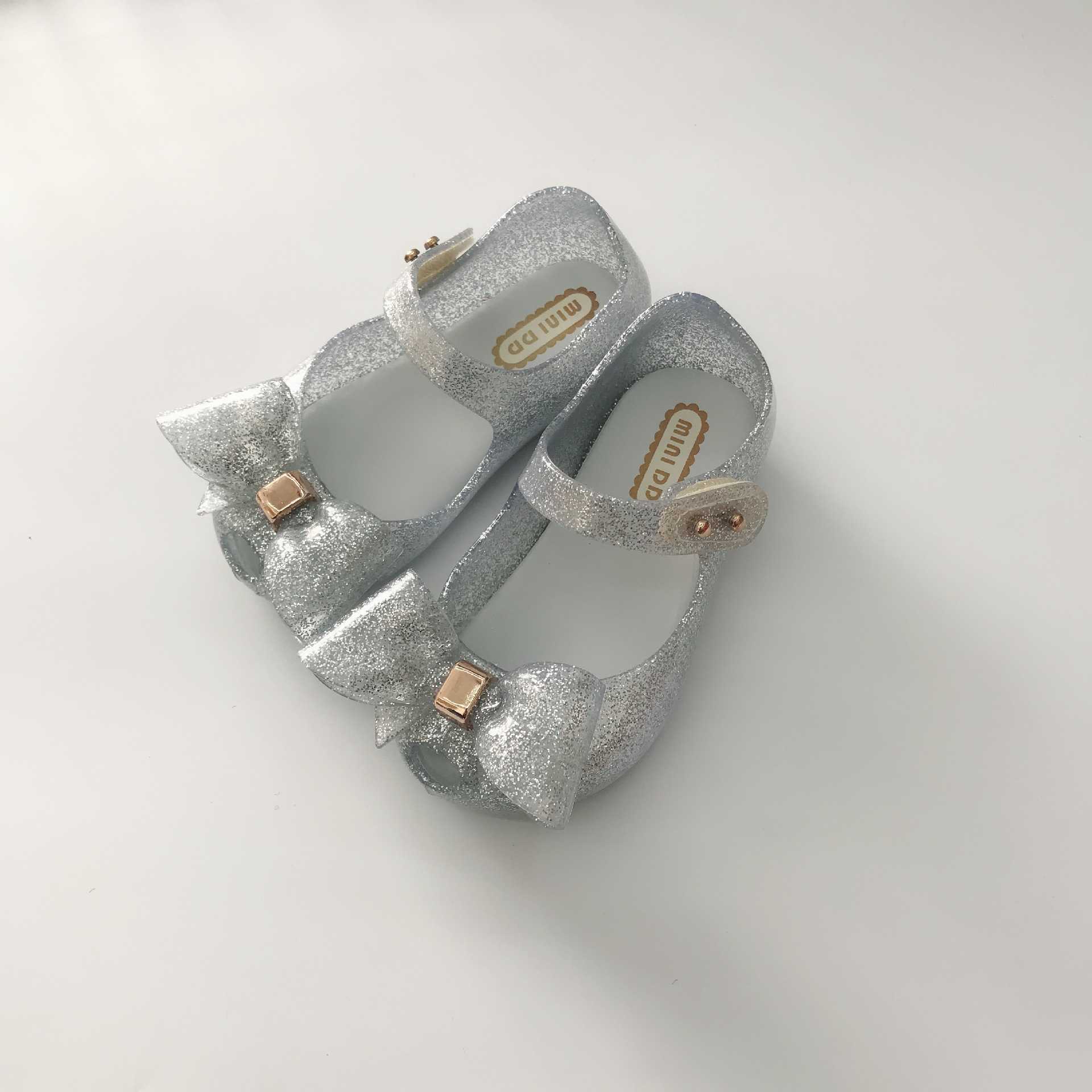 Sandals Mini DD Mini 2022 New Girl Jelly Sandals Bow Summer Sandals Children Cute Sandals Beach Shoes Toddler Shoe DD003 W0327