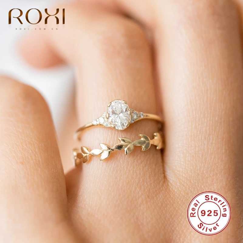 Band Rings ROXI Elegant Oval Gemstones Rings for Women Girls Wedding Ring 925 Sterling Silver Finger Rings Engagement Ring Jewelry Anillo Z0327