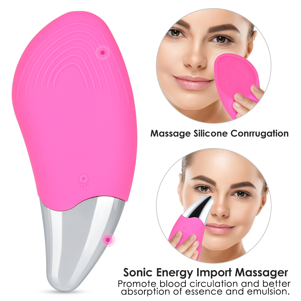 Cleaning Tools Accessories Mini Electric Cleansing Brush Silicone Sonic Face Cleaner Deep Pore Cleaning Skin Massager Face Cleansing Skin Care Tools 2