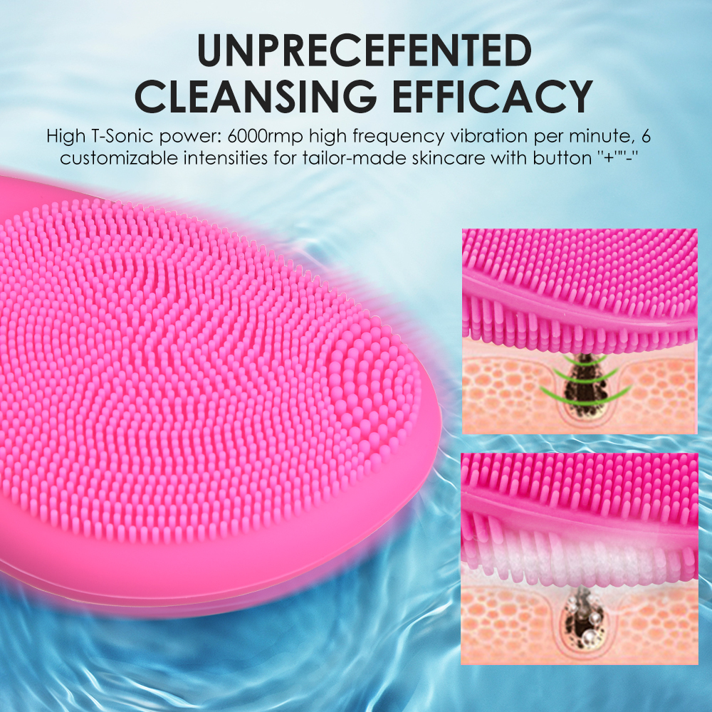 Cleaning Tools Accessories Mini Electric Cleansing Brush Silicone Sonic Face Cleaner Deep Pore Cleaning Skin Massager Face Cleansing Skin Care Tools 2