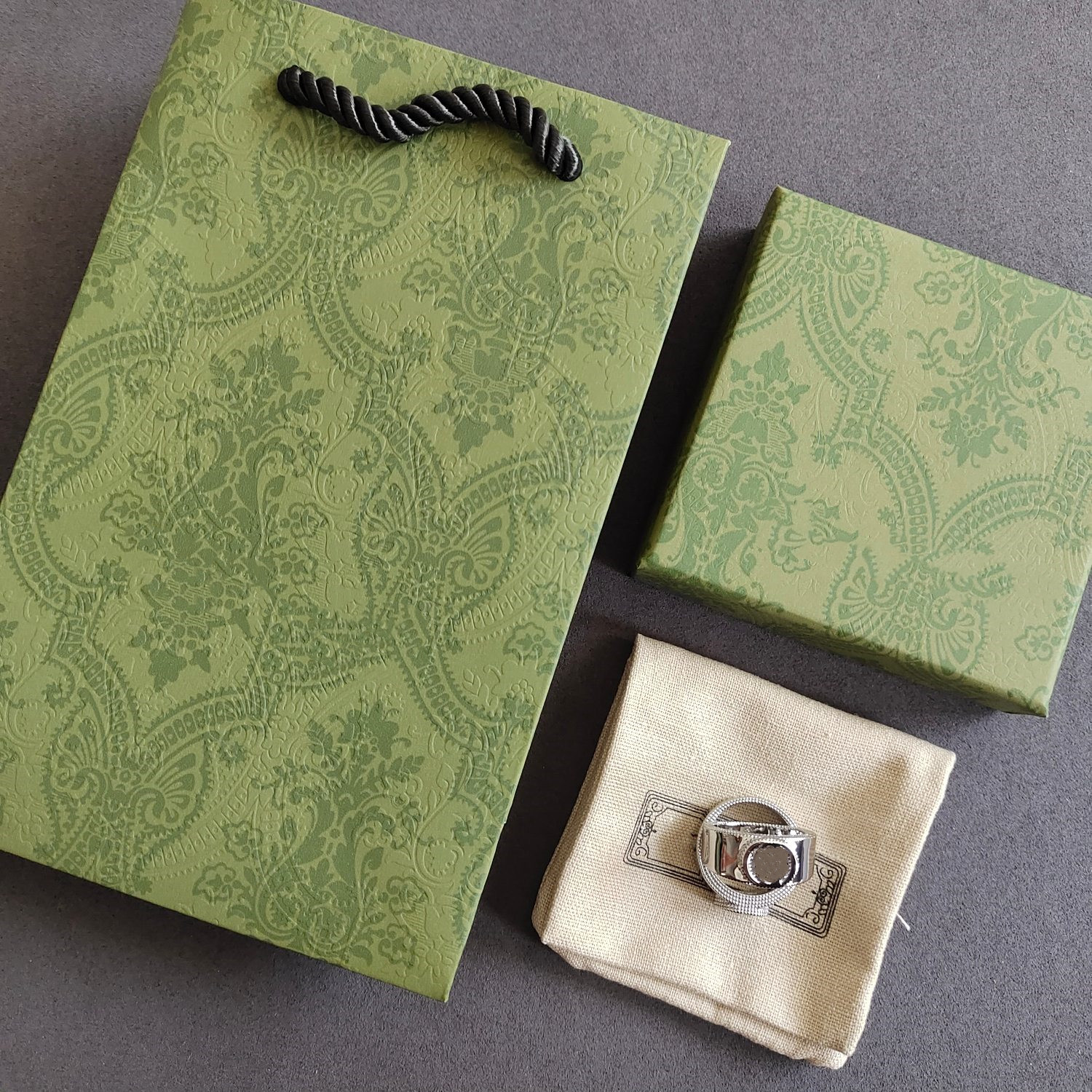 New Fashion Ring for Woman Man Silver Rings Brass Letter Charm Ring Fashion Jewelry Supply