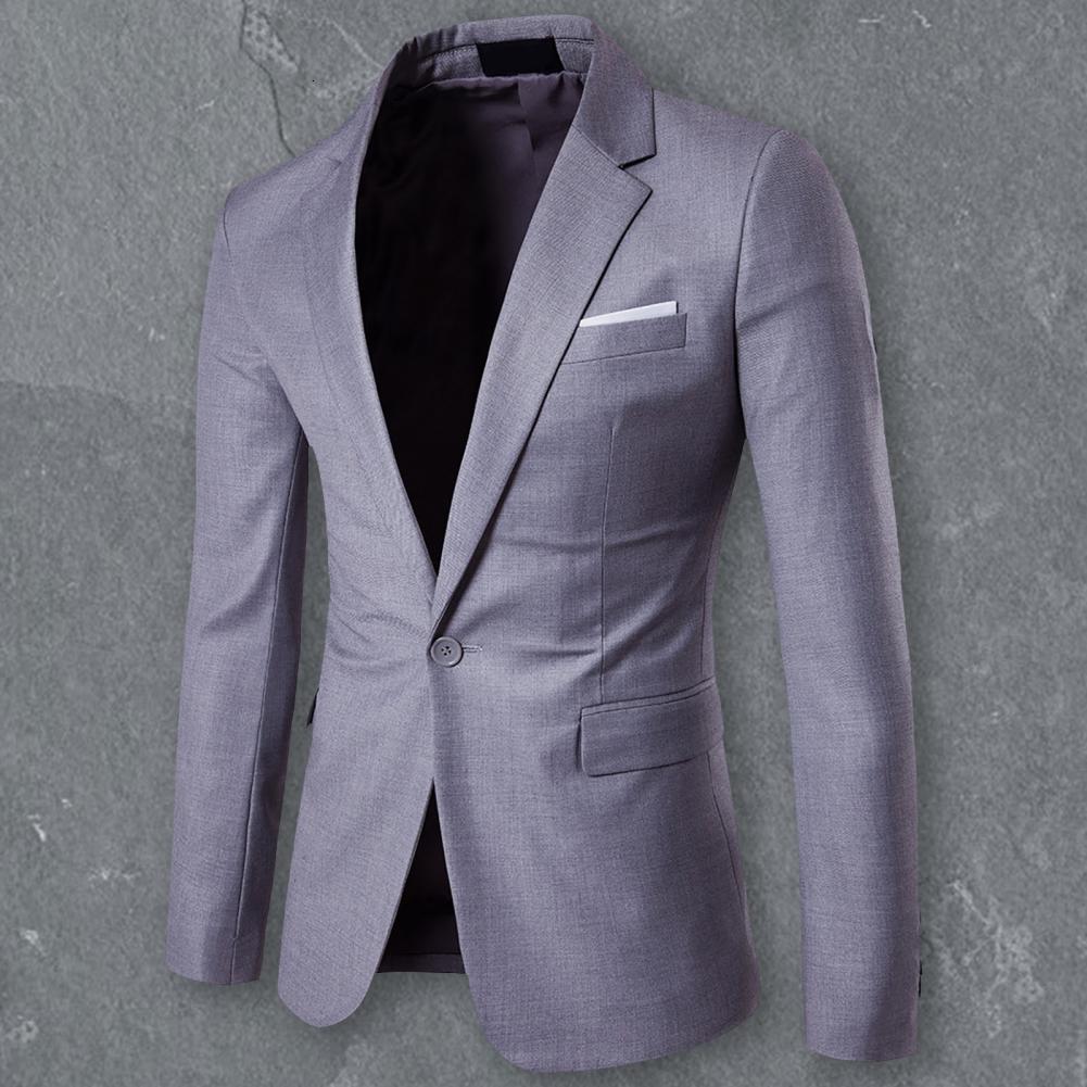 Men's Suits Blazers Simple Casual Blazer Comfy Suit Jacket Lapel Slim-fitting Pure Color Blazer Slim 230328