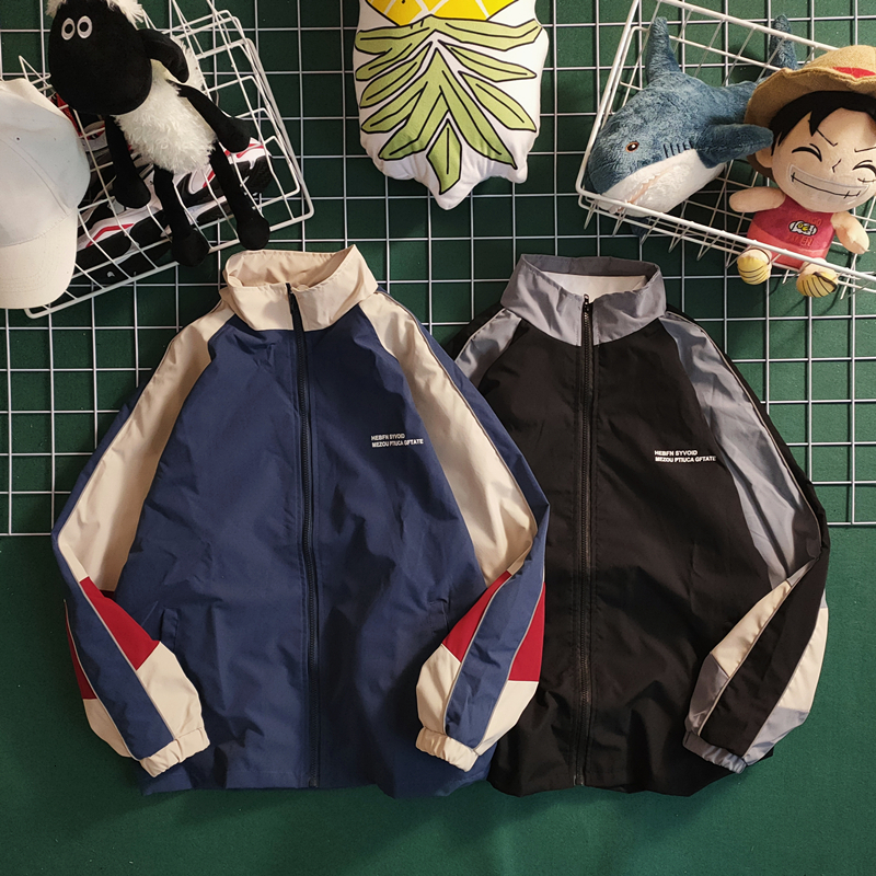 Mens Jackets Hip Hop Varsity Jacket Men Women Spring Autumn Patchwork Color Block Windbreaker Coats Fashion Loose Thin College 230327