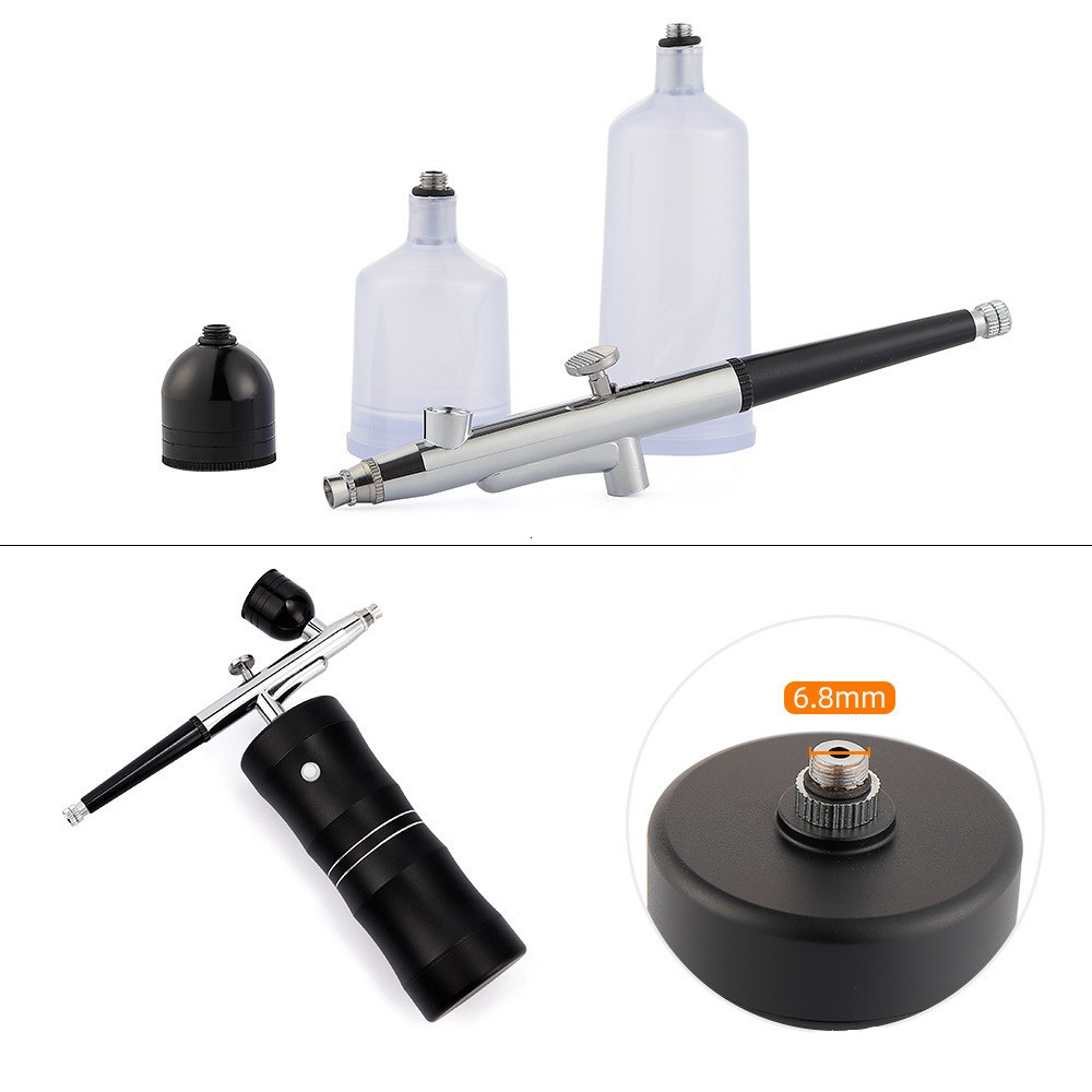 Face Care Devices Top 03mm Mini Air Compressor Kit AirBrush Paint Spray Gun Airbrush For Nail Art Tattoo Craft Cake Nano Fog Mist Sprayer 230328