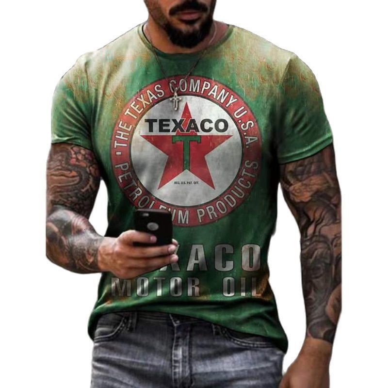 Mens TShirts Vintage Tshirts 3d Castrol Print Short Sleeve Letter Tops Fashion Oil T Shirt For Motorcycle Tshirt Oversized Tees 230327