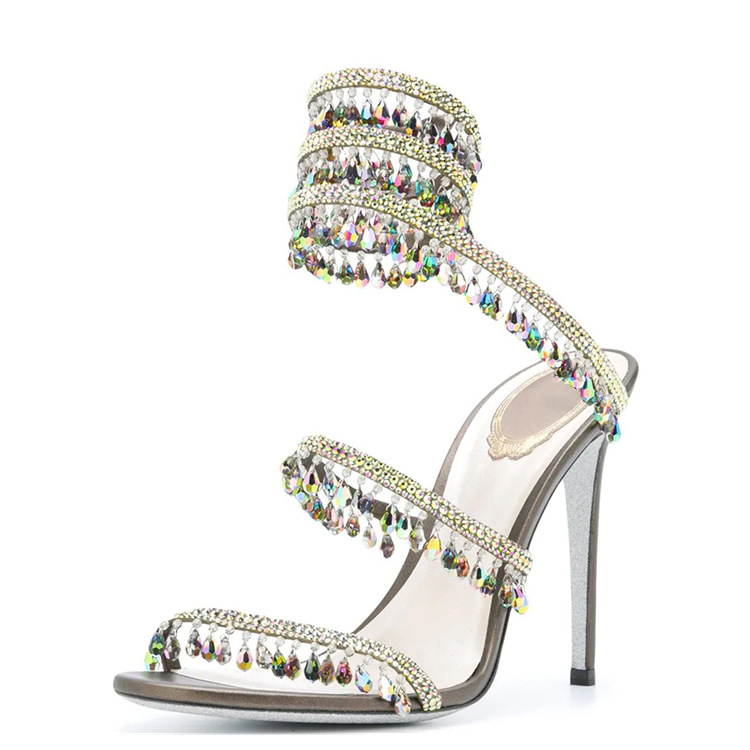 2023 leather sheepskin satin sandals stiletto high heels colorful diamond Summer Narrow Band peep-toe open toes Flip-flops snake snaker Narrow Band colourful 34-43, Grey
2023 leather sheepskin satin sandals stiletto high heels colorful diamond Summer Narrow Band peep-toe open toes Flip-flops snake snaker Narrow Band colourful 34-43, Grey