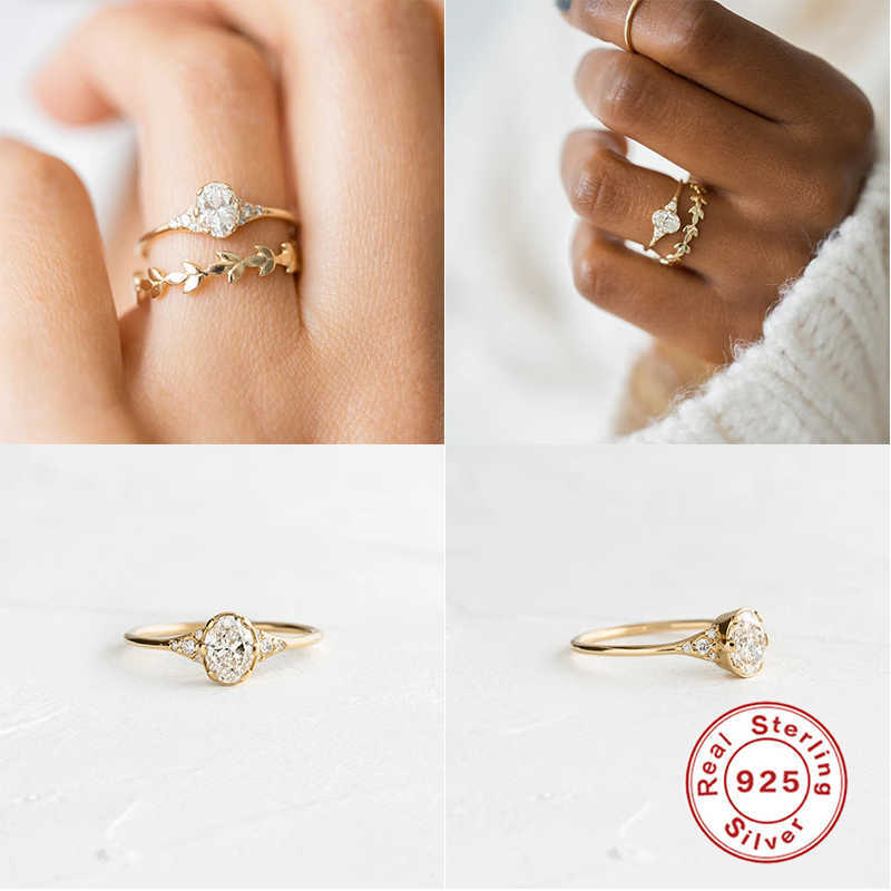 Band Rings ROXI Elegant Oval Gemstones Rings for Women Girls Wedding Ring 925 Sterling Silver Finger Rings Engagement Ring Jewelry Anillo Z0327