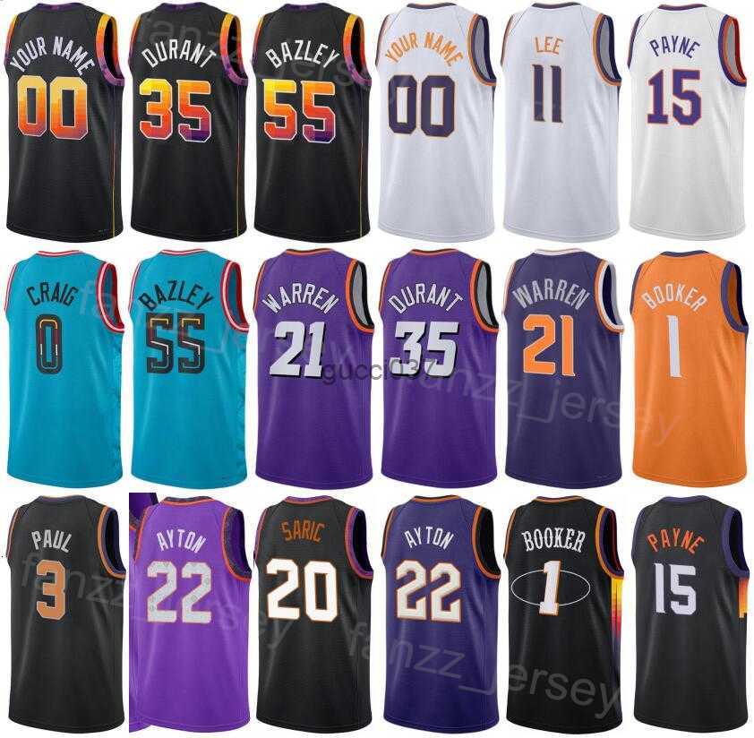 Print Basketball Devin Booker Jersey 1 Kevin Durant 35 TJ Warren 21 Darius Bazley 55 Chris Paul 3 DeAndre Ayton 22 Damion Lee Icon Man Edition Kids Association Classic, White
Print Basketball Devin Booker Jersey 1 Kevin Durant 35 TJ Warren 21 Darius Bazley 55 Chris Paul 3 DeAndre Ayton 22 Damion Lee Icon Man Edition Kids Association Classic, White