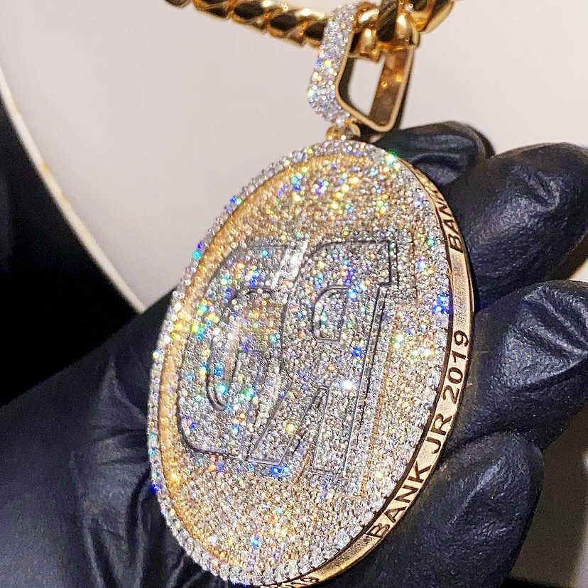 necklace moissanite chain Buss Down Iced Fully Vvs Moissanite Diamond Men Sterling Large Silver Pendant Custom Hip HopMoissanite pendant