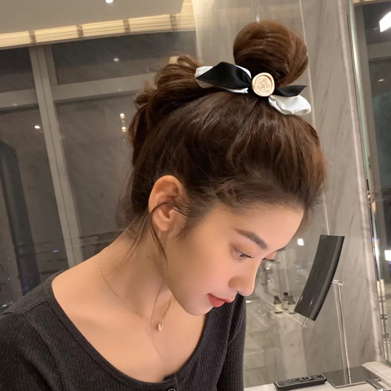 Luxury Designer For Woman Designer Vintage-Inspired Tie for woman With Leather Ribbons - Elegant Mesh & Satin Hair Rope For Women Free Ship Ship