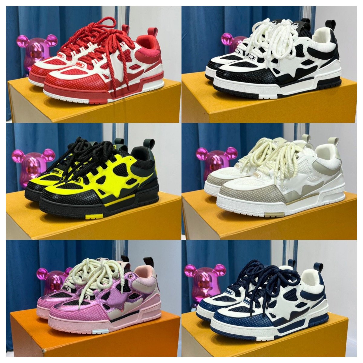 Designer Shoes Skate Trainers Men Women Casual Shoes Rubber Platform Sneakers Multicolor Leather Shoe Lace up Chunky Sneaker Mens Luxury Trainer With Box, 14
Designer Shoes Skate Trainers Men Women Casual Shoes Rubber Platform Sneakers Multicolor Leather Shoe Lace up Chunky Sneaker Mens Luxury Trainer With Box, 14