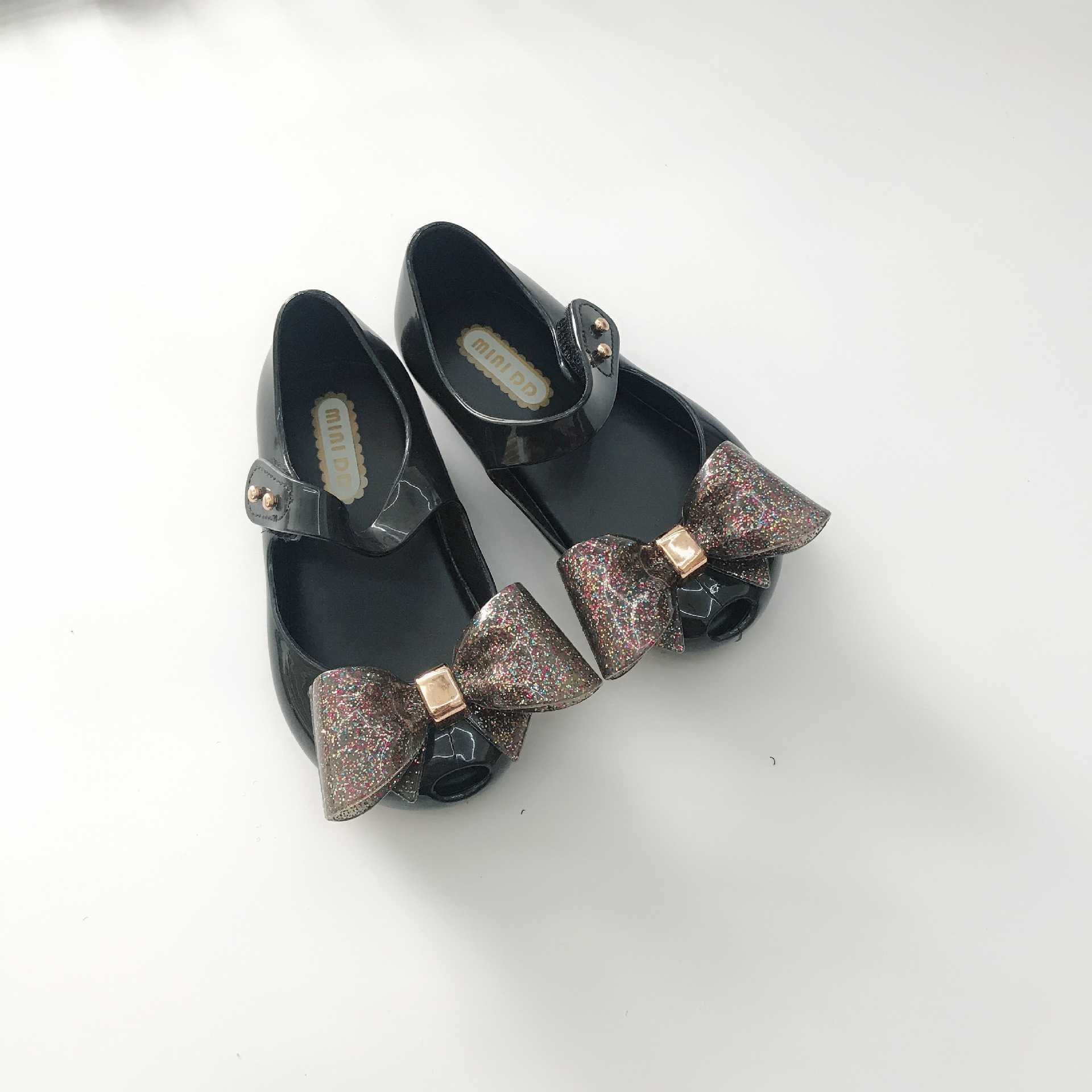 Sandals Mini DD Mini 2022 New Girl Jelly Sandals Bow Summer Sandals Children Cute Sandals Beach Shoes Toddler Shoe DD003 W0327