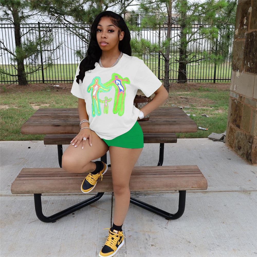 2023 Designer Summer Outfits Women Tracksuits Two 2 Pieces Set Short Sleeve T-shirt and Shorts Matching TSweatsuits Casual Print Sportswear Wholesale 