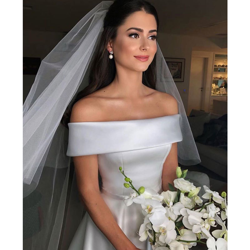 Party Dresses Vestido De Novia Wedding Satin Off The Shoulder Robe Soiree Simple Bride To Be Vestidos Fiesta 230328