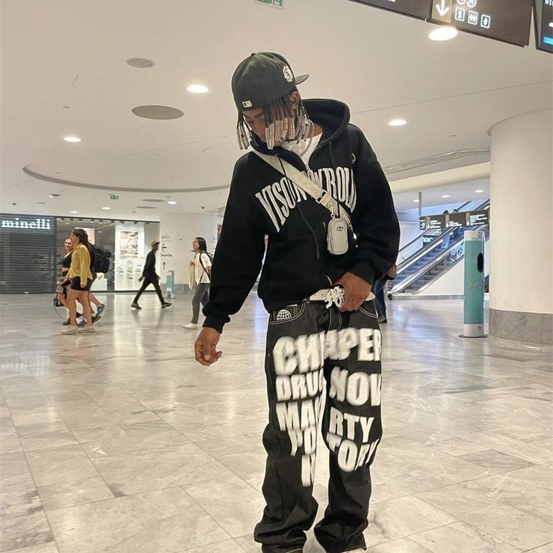 Mens Jeans Y2k Star Patchwork Women Streetwear High Waist Rise Straight Leg Denim Cargo Pants Baggy Harajuku Vintage Casual 90s Jean 230327