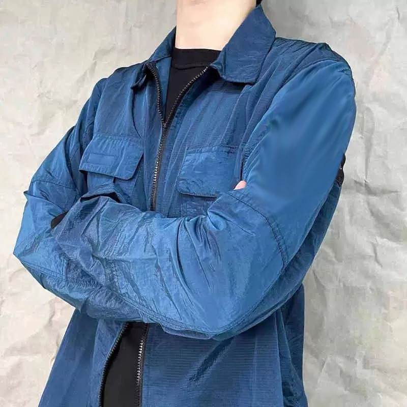 Mens Jacket Lapel Neck windbreaker zipper coat Nylon italy style couple Fiber nylon double bag jackets, Black
Mens Jacket Lapel Neck windbreaker zipper coat Nylon italy style couple Fiber nylon double bag jackets, Black