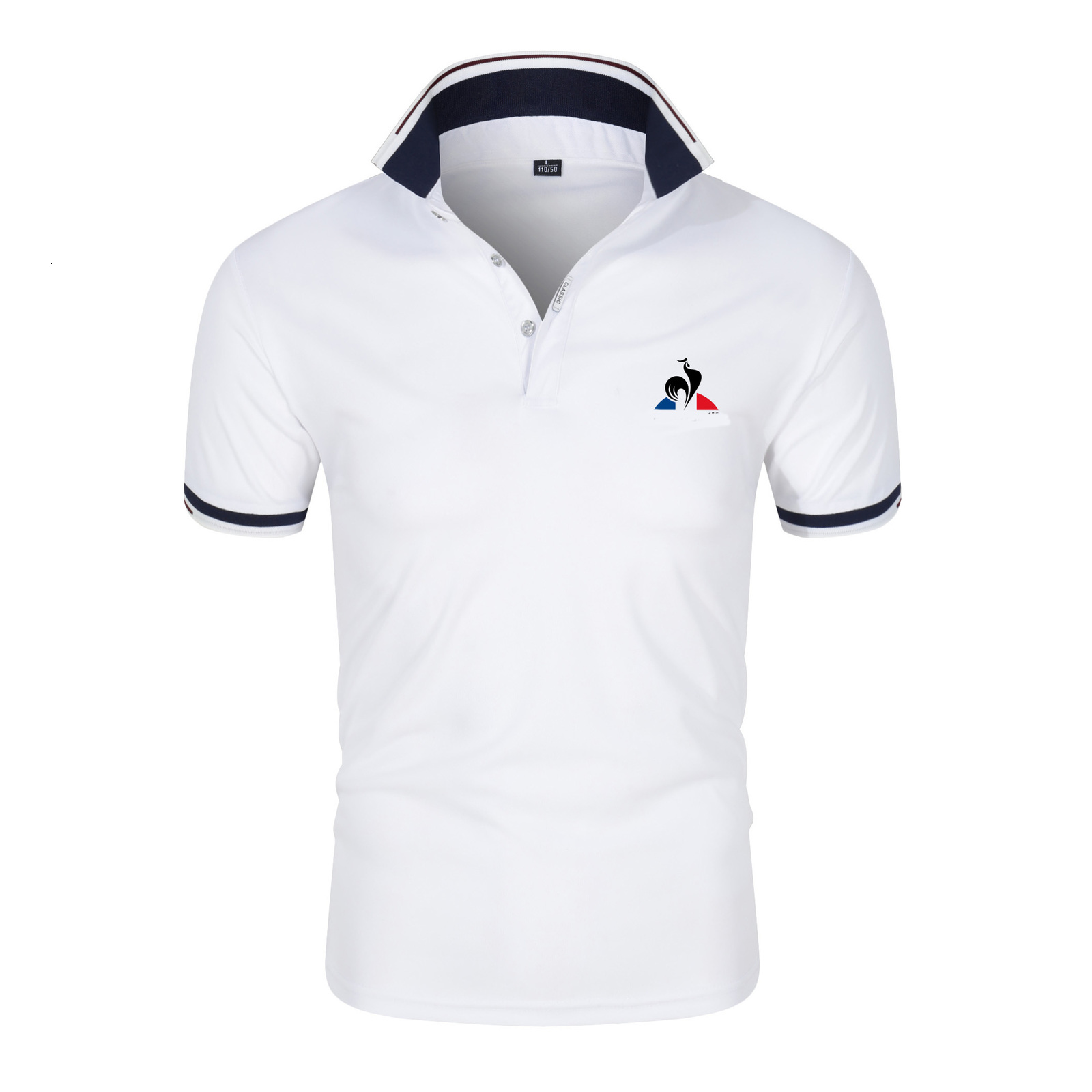 Mens Polos Fashion Simple Style Shirt Summer Casual Lapel Short Sleeve LE COQ Printed Solid Color Business Top 230328