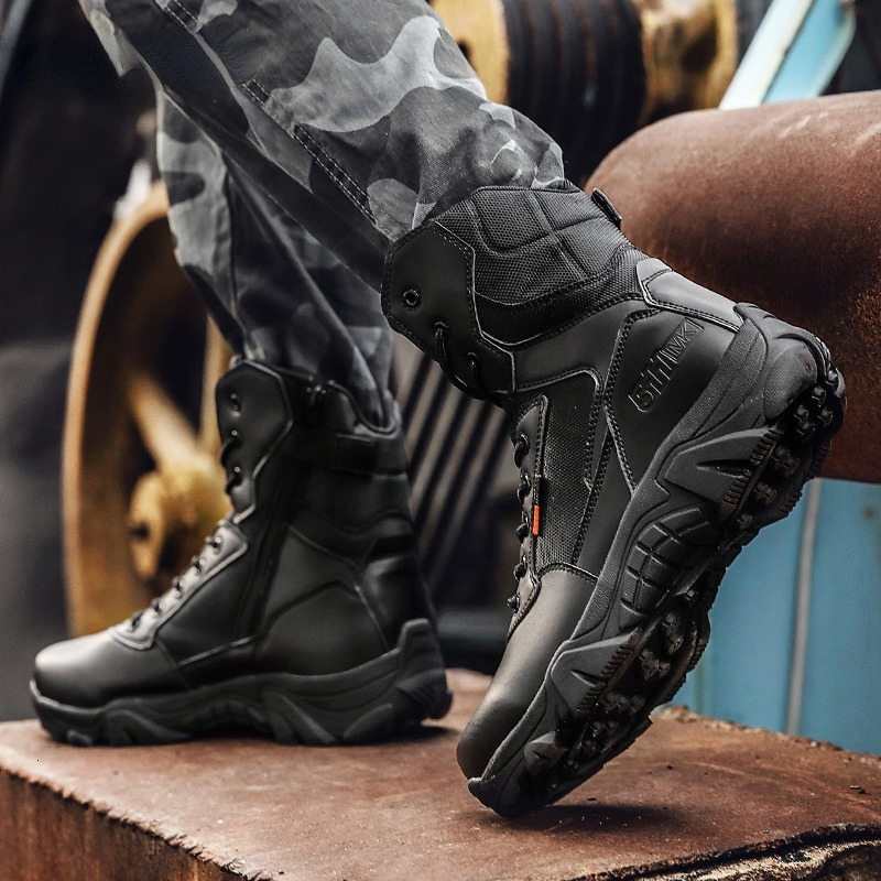 High Quality Military Leather for Men Combat Infantry Tactical Boots Askeri Bot Bots Army Shoes Waterproof 230327 257b