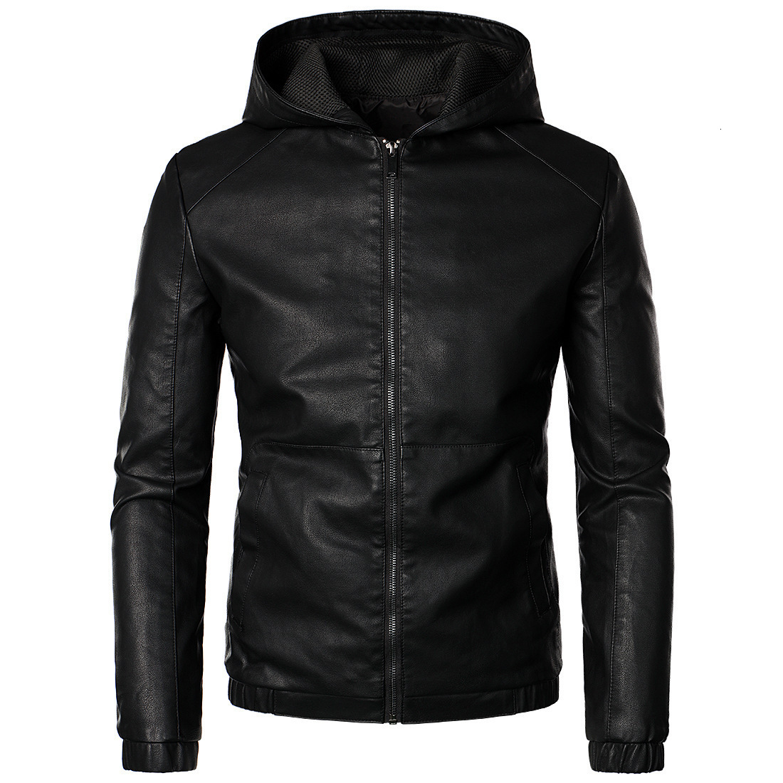 Men's Leather Faux Autumn Fashion Motorcycle Jackets Hooded Learher Slim Washed 230328