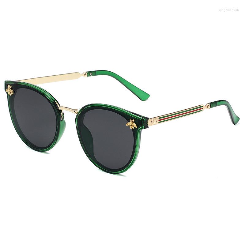 Sunglasses 2023 Bee Ladies European And American Fashion Trend Tricolor Glasses Net Red Same Eyewear