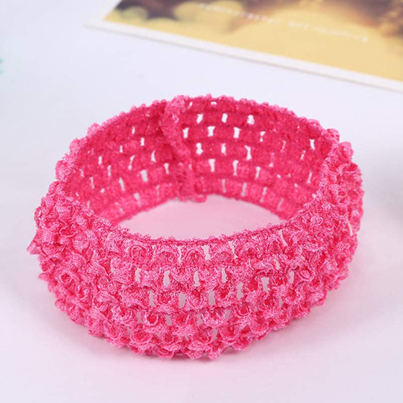 50pcs/lot Baby Girl's Stretch Headbands Crochet Stretchy Hair Bands DIY Accessories for Flower Or Bows