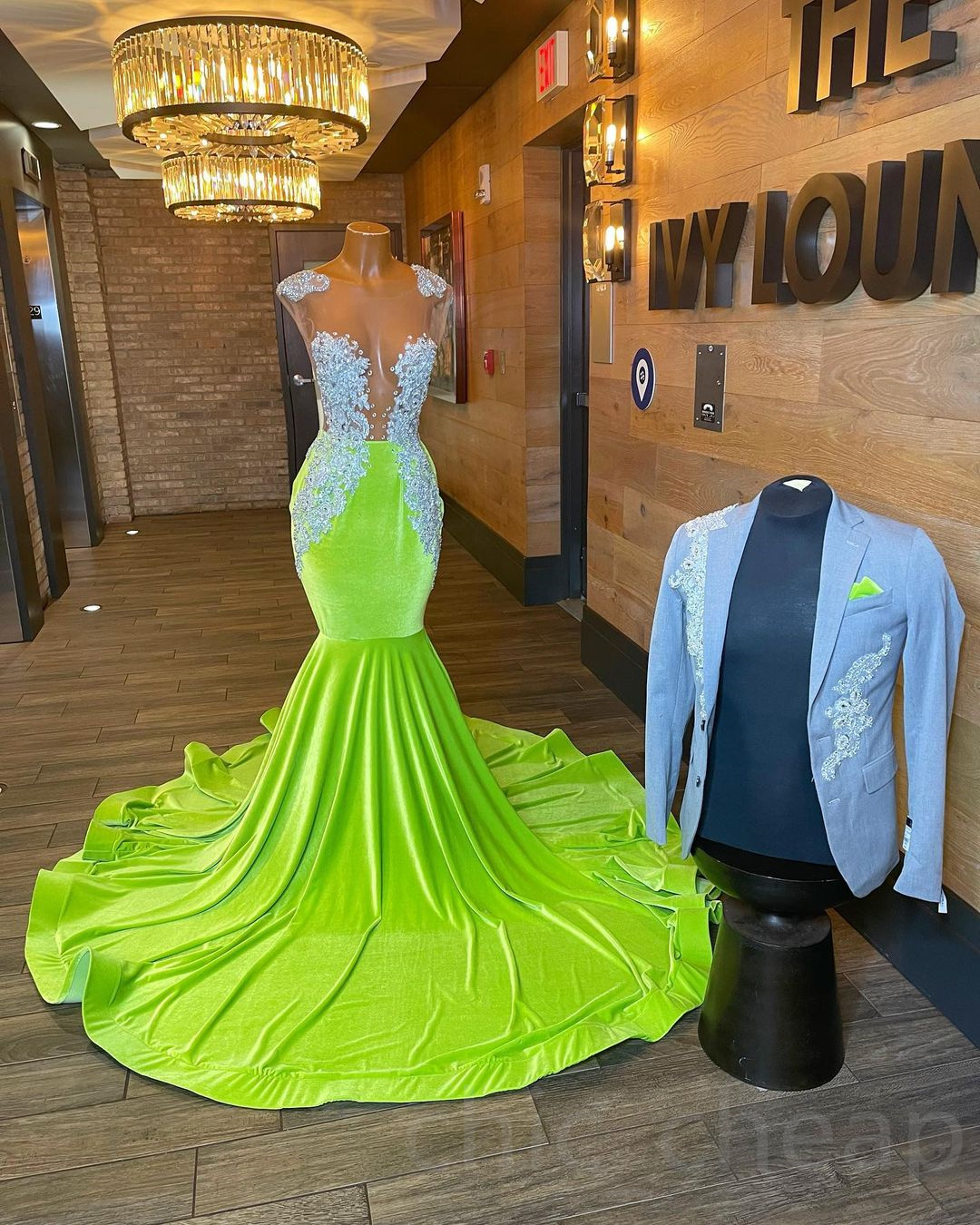 2023 Arabic Aso Ebi Green Mermaid Prom Dresses Beaded Lace Evening Formal Party Second Reception Birthday Engagment Gowns Dress ZJ2021