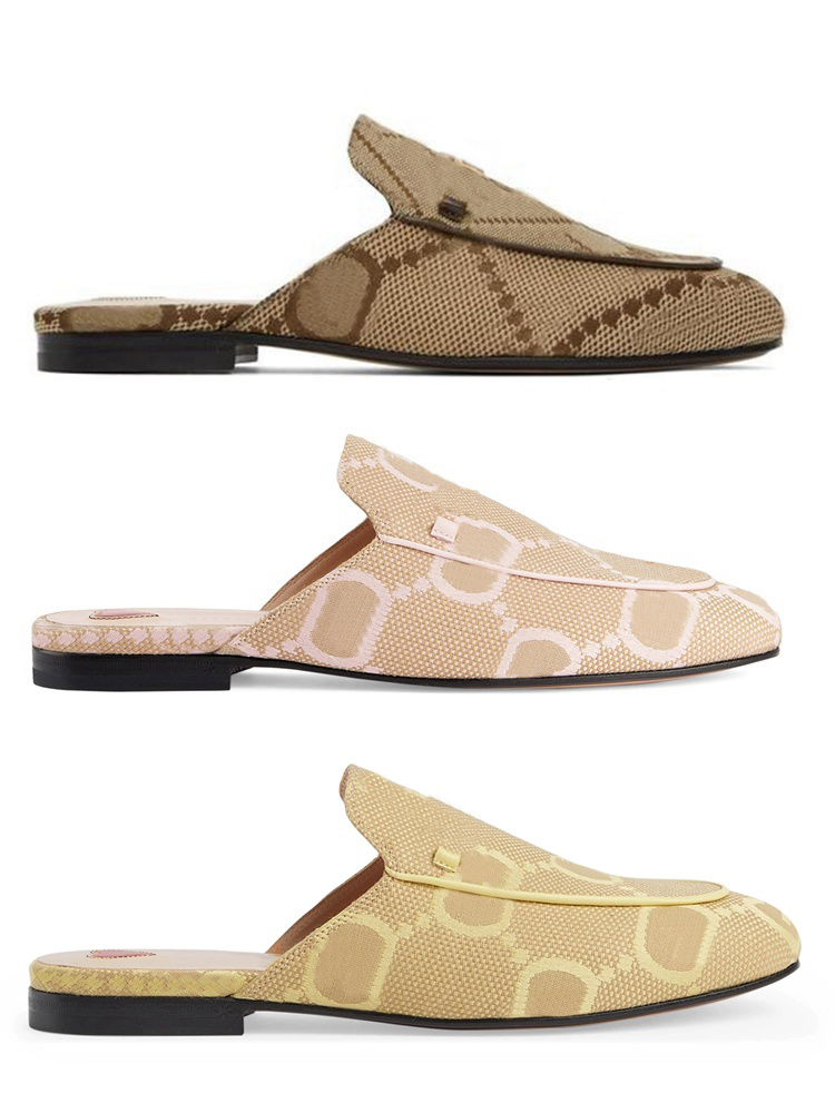 23ss womens fashion Jumbo leather slippers causal mules beige canvas loafers women shoes with gold hardware, Pink small logo
23ss womens fashion Jumbo leather slippers causal mules beige canvas loafers women shoes with gold hardware, Pink small logo