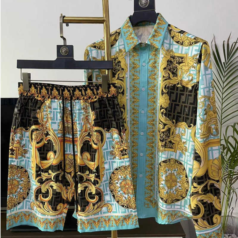 Medusa casual shirt set men women designer suit sets beach pants Set summer silk shirt shorts two piece luxury brand, No.5
Medusa casual shirt set men women designer suit sets beach pants Set summer silk shirt shorts two piece luxury brand, No.5