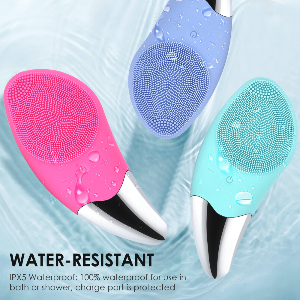 Cleaning Tools Accessories Mini Electric Cleansing Brush Silicone Sonic Face Cleaner Deep Pore Cleaning Skin Massager Face Cleansing Skin Care Tools 2