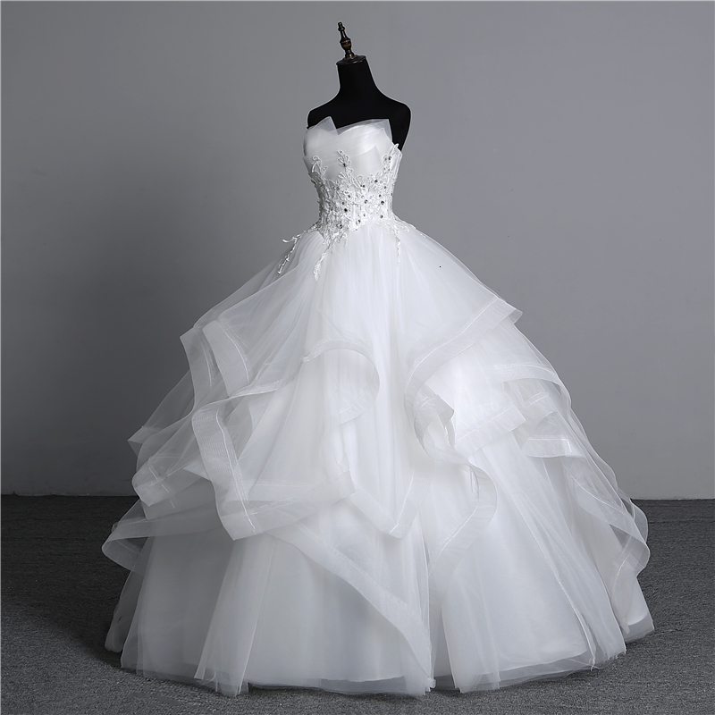 Party Dresses Fashion Classic Real Po Appliques Vintage White Pearls Wedding Vestidos De Noiva Bridal Gown Plus Size Strapless 230328