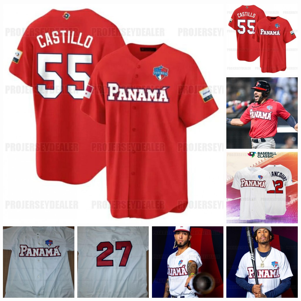 Panama 2023 World Baseball Classic Jersey WBC Christian Bethancourt Jonathan Arauz Jose Caballero Joshwan Wright Luis Castillo Jose Ramos Wilfredo Lawrence, White
Panama 2023 World Baseball Classic Jersey WBC Christian Bethancourt Jonathan Arauz Jose Caballero Joshwan Wright Luis Castillo Jose Ramos Wilfredo Lawrence, White