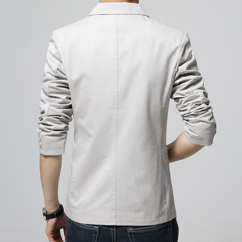 Men's Suits Blazers Cotton Coat Men Casual Blazers Autumn Spring Fashion Slim Suit Jacket Business Blazer Men Clothing terno masculino M-5XL MY51