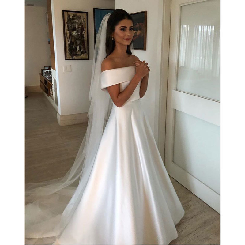 Party Dresses Vestido De Novia Wedding Satin Off The Shoulder Robe Soiree Simple Bride To Be Vestidos Fiesta 230328