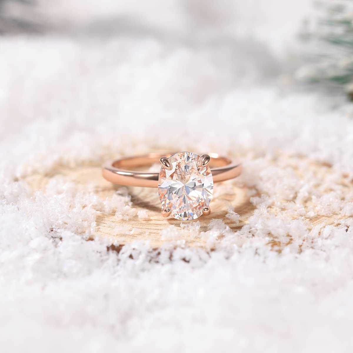 Band Rings Trumium 3CT 925 Sterling Silver Engagement Rings Oval Cut Solitaire Cubic Zirconia CZ Wedding Promise Rings for Women Size 311 Z0327