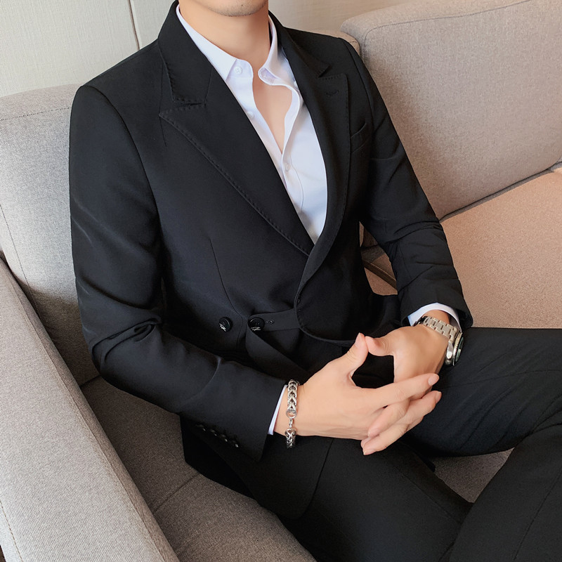 Men's Suits Blazers Men Spring High Quality Business Suit Jackets/Male Sky Blue White Young Handsome Casual Suit Coat Fashion Blazers 230328