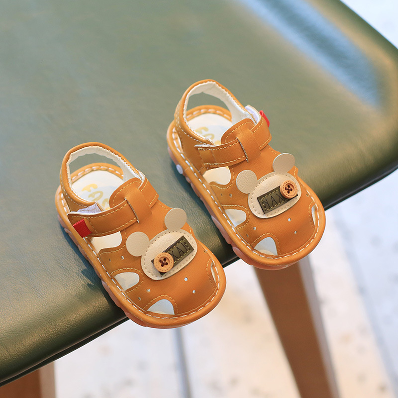 Slipper Summer Infant Sandals Baby Girls Anticollision Toddler Shoes Soft Bottom Genuine Leather Kids Children Beach 230328