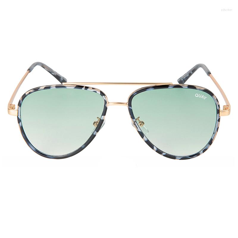 Sunglasses Fashion ALL IN Women Mirror Quay Shades Brand Designer Gradient Pilot Female Travelling Eyewear