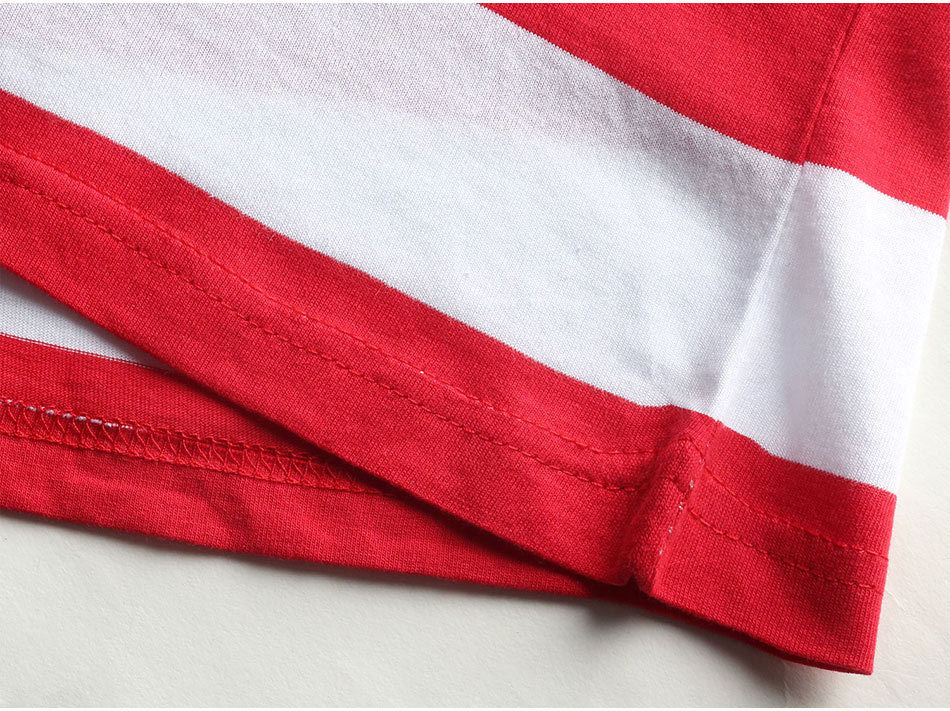 Men s T Shirts Red White Striped Long Sleeve T Shirts Tees for Round Neck Colorful Black Stripes Casual 230327
