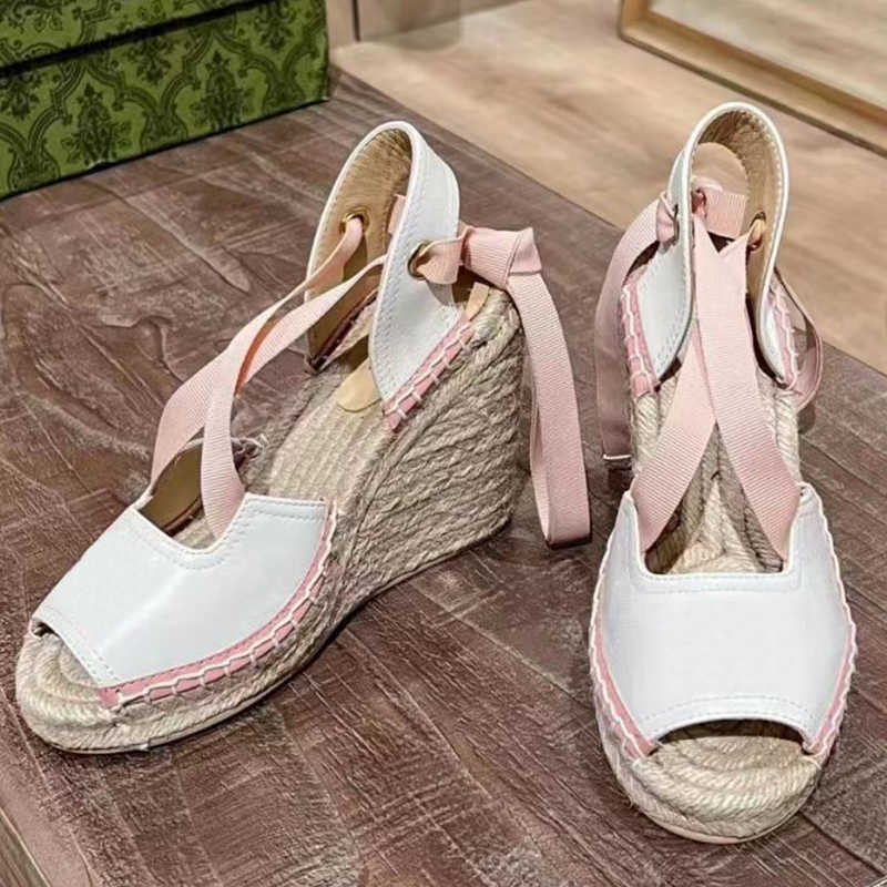 Women Open-toe Platform Espadrille Designer Sandals Strap Round Wedge Heel Heels Lace-up Genuine Leather Fisherman Wedding Dress Shoes With Box NO037, Grey cloth
Women Open-toe Platform Espadrille Designer Sandals Strap Round Wedge Heel Heels Lace-up Genuine Leather Fisherman Wedding Dress Shoes With Box NO037, Grey cloth