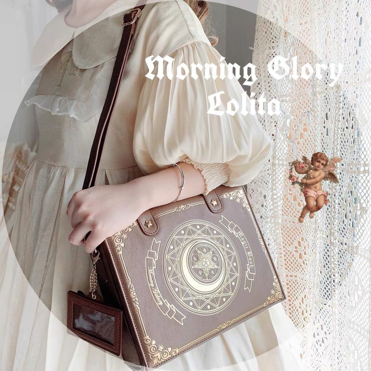 School Bags Sailor Moon Magic Book Lolita Girls Kawaii JK Schoolbag Diagonal Crossbody Shoulder Gothic Backpack Leather Flap Handbag 230328