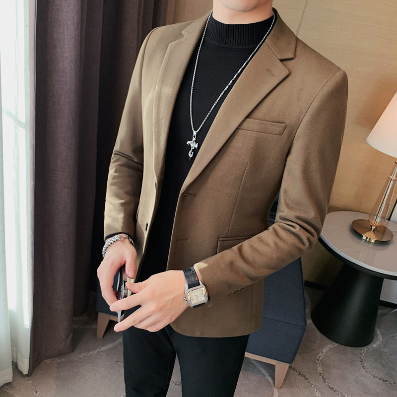 Men's Suits Blazers Men Spring High Quality Casual Blazer Jacket/male Slim Fit Fashion Business Suit Solid Color Office Dress Tuxedo S-4XL 230328