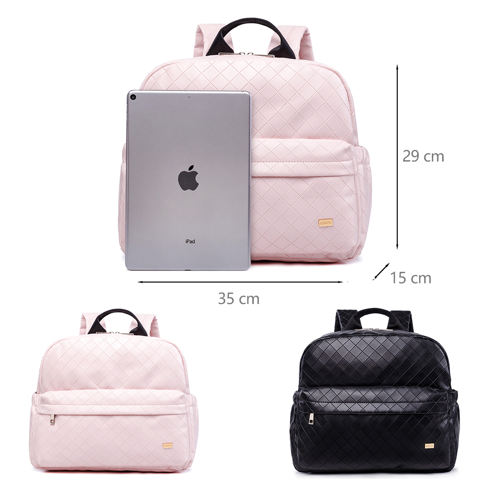 Diaper Bags Soboba Fashionable Plaid Pink Bag for Mommies Large Capacity WellOrganized Space Maternity Backpack Strollers 230328